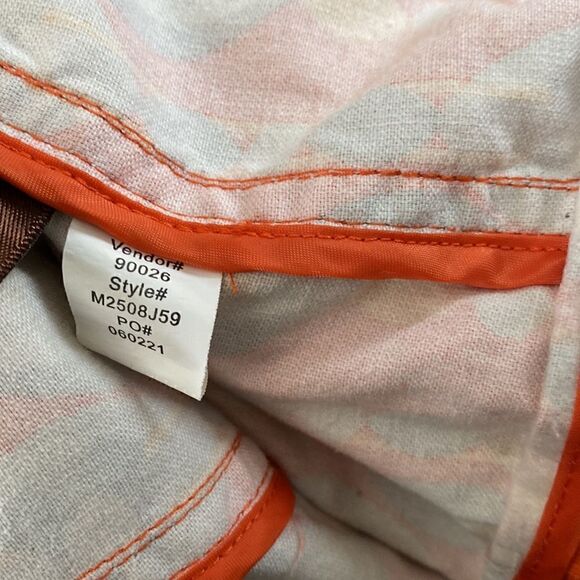 Multiples Patterned Cropped Sleeve Jacket Large Grommet Details - Picture 13 of 14